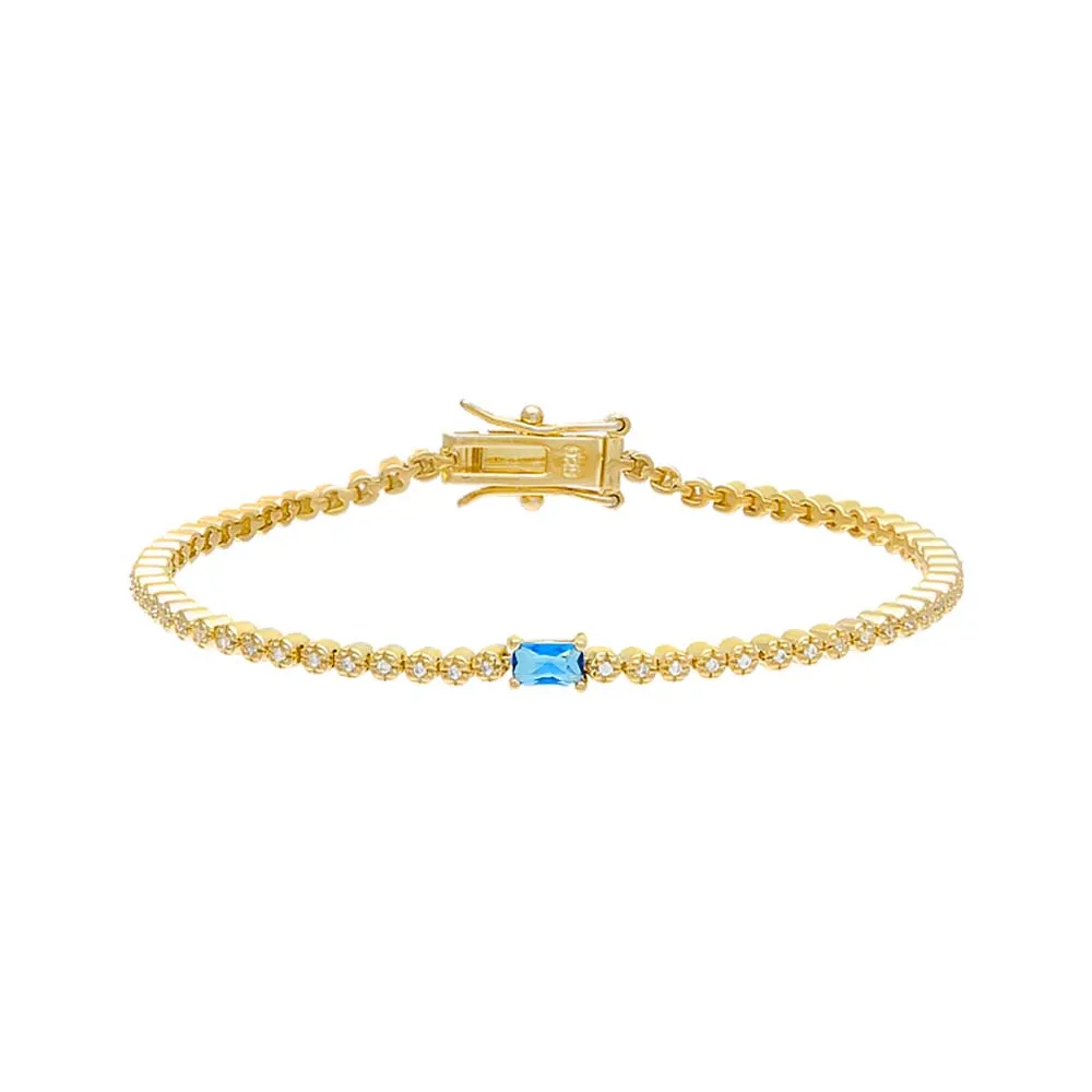 CZ Baguette Stone Tennis Bracelet