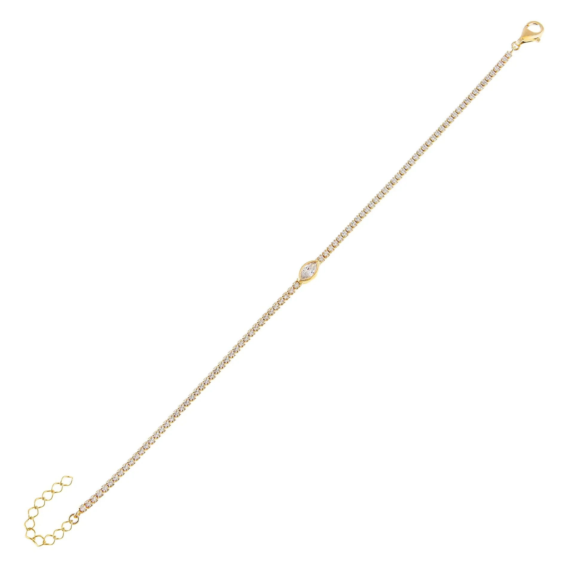 CZ Marquise Tennis Bracelet