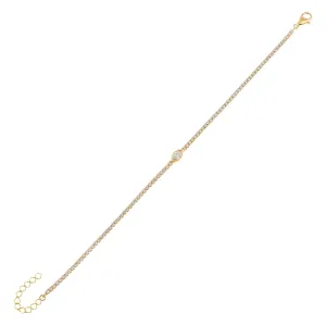 CZ Marquise Tennis Bracelet