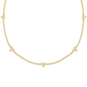 CZ Multi Heart Tennis Choker