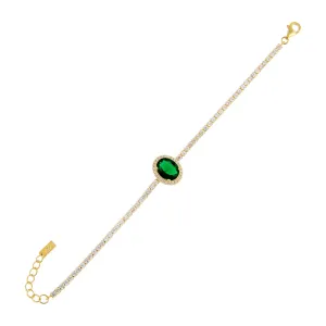 CZ Oval Illusion Tennis Bracelet