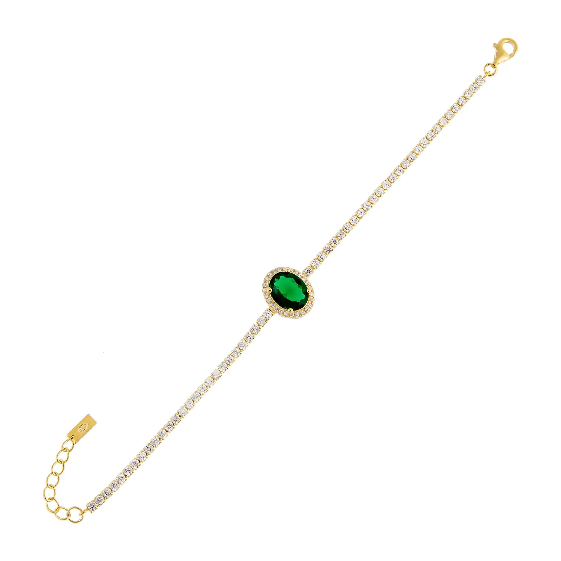 CZ Oval Illusion Tennis Bracelet