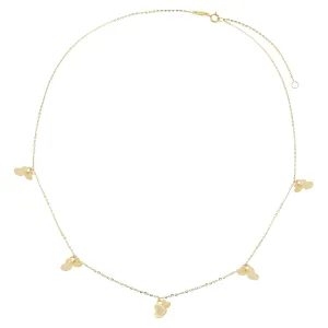 Dangling Hearts Necklace 14K