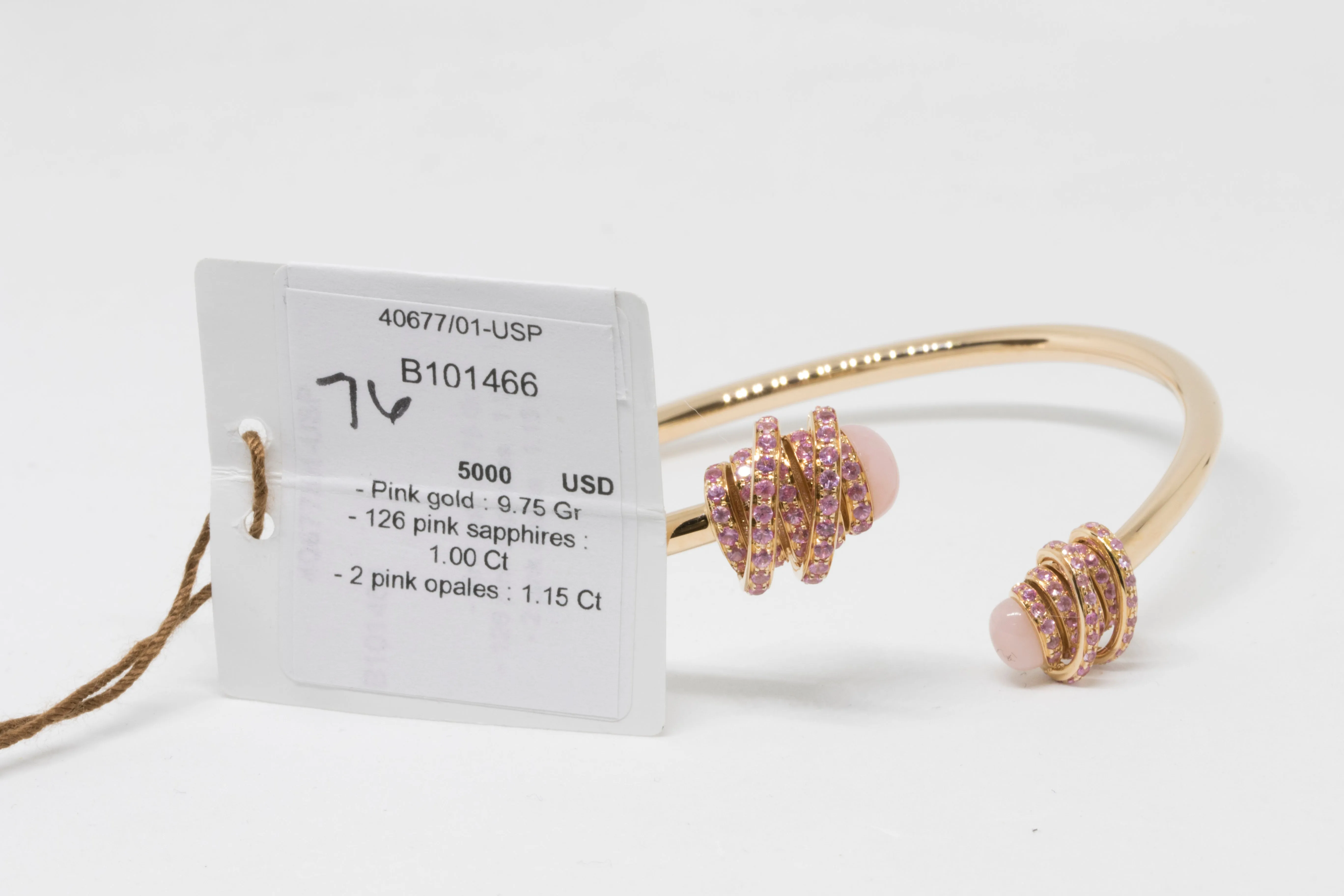 de GRISOGONO Toi & Moi 18-karat Pink Gold, Pink Opal Cuff