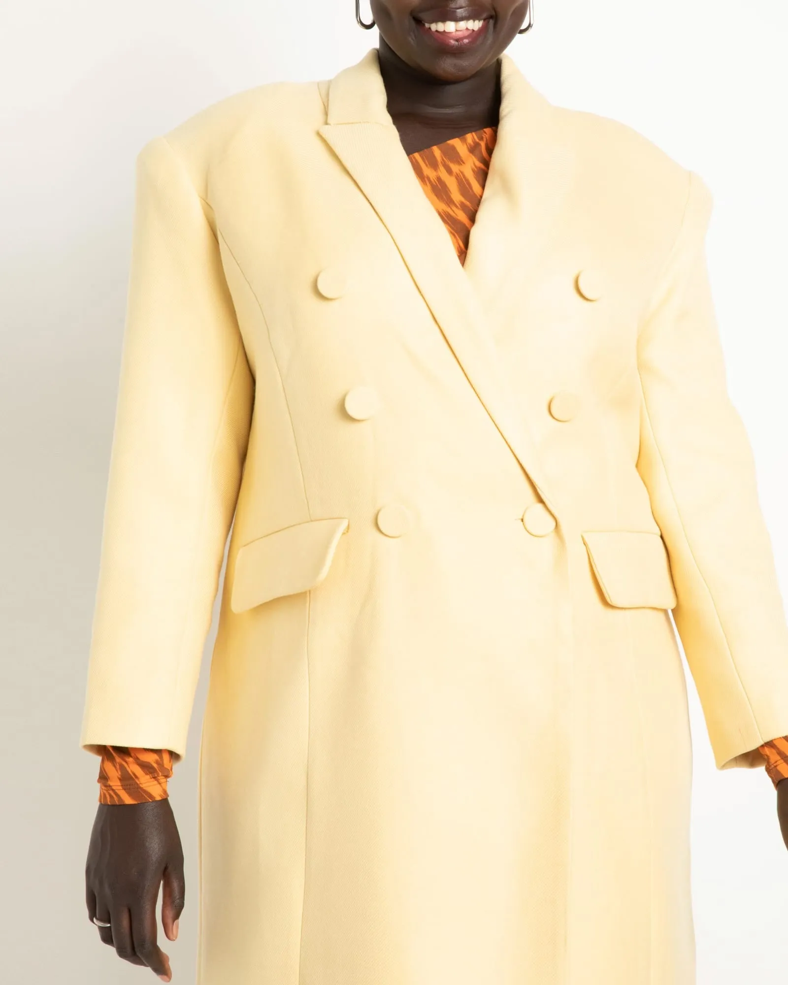 Delphi Strong Shoulder Coat | Sunlight