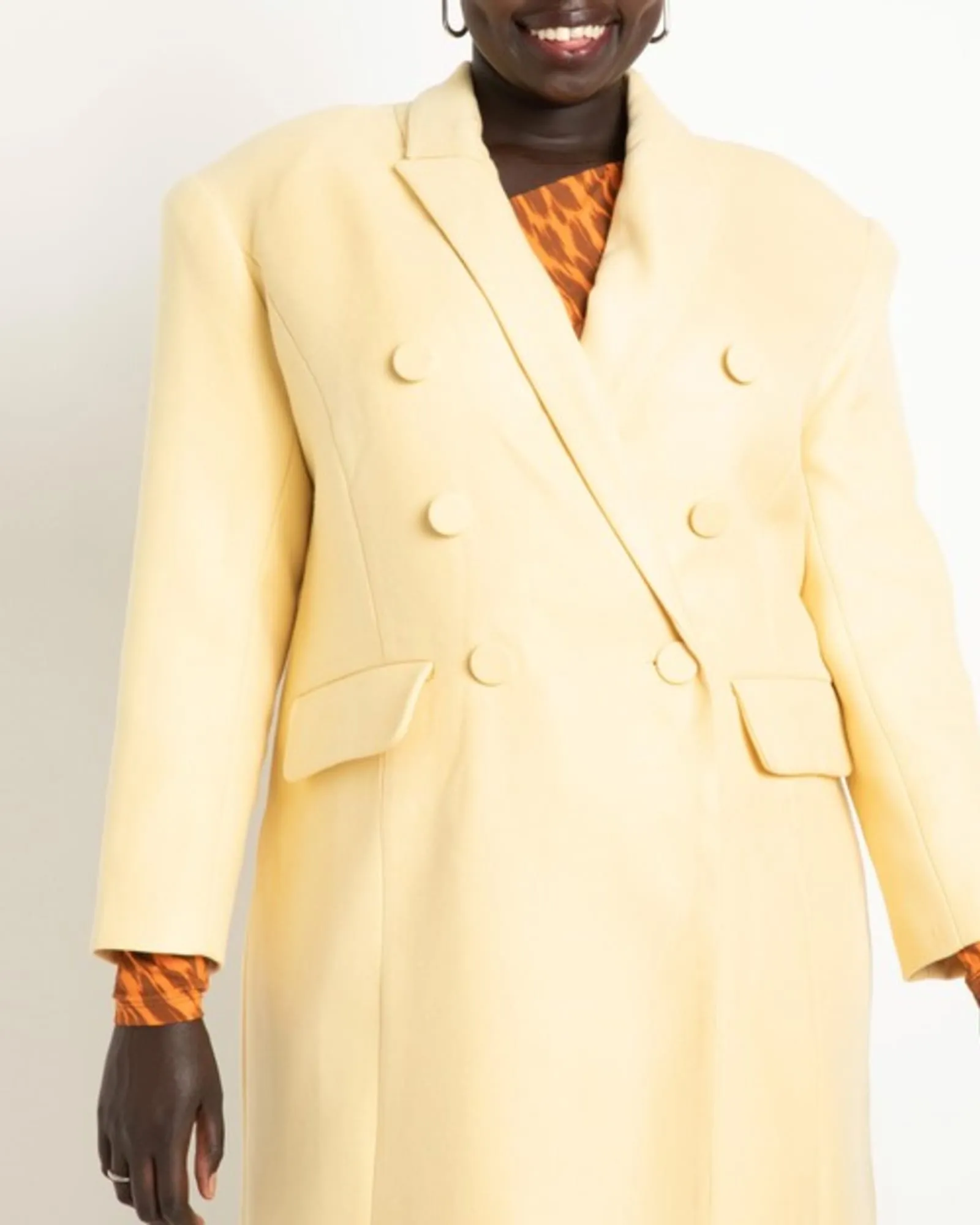 Delphi Strong Shoulder Coat | Sunlight