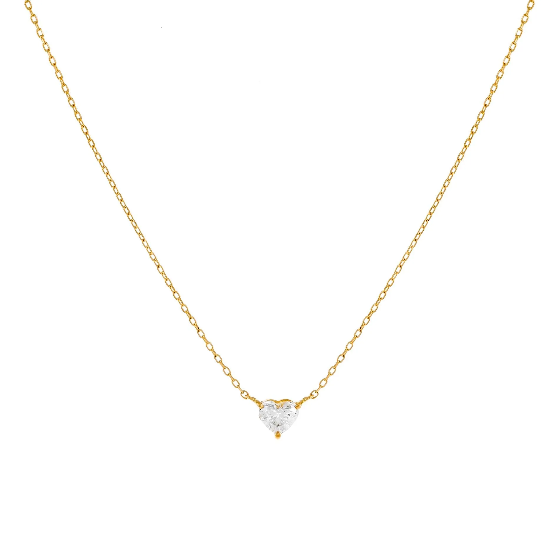 Diamond Heart Necklace 14K