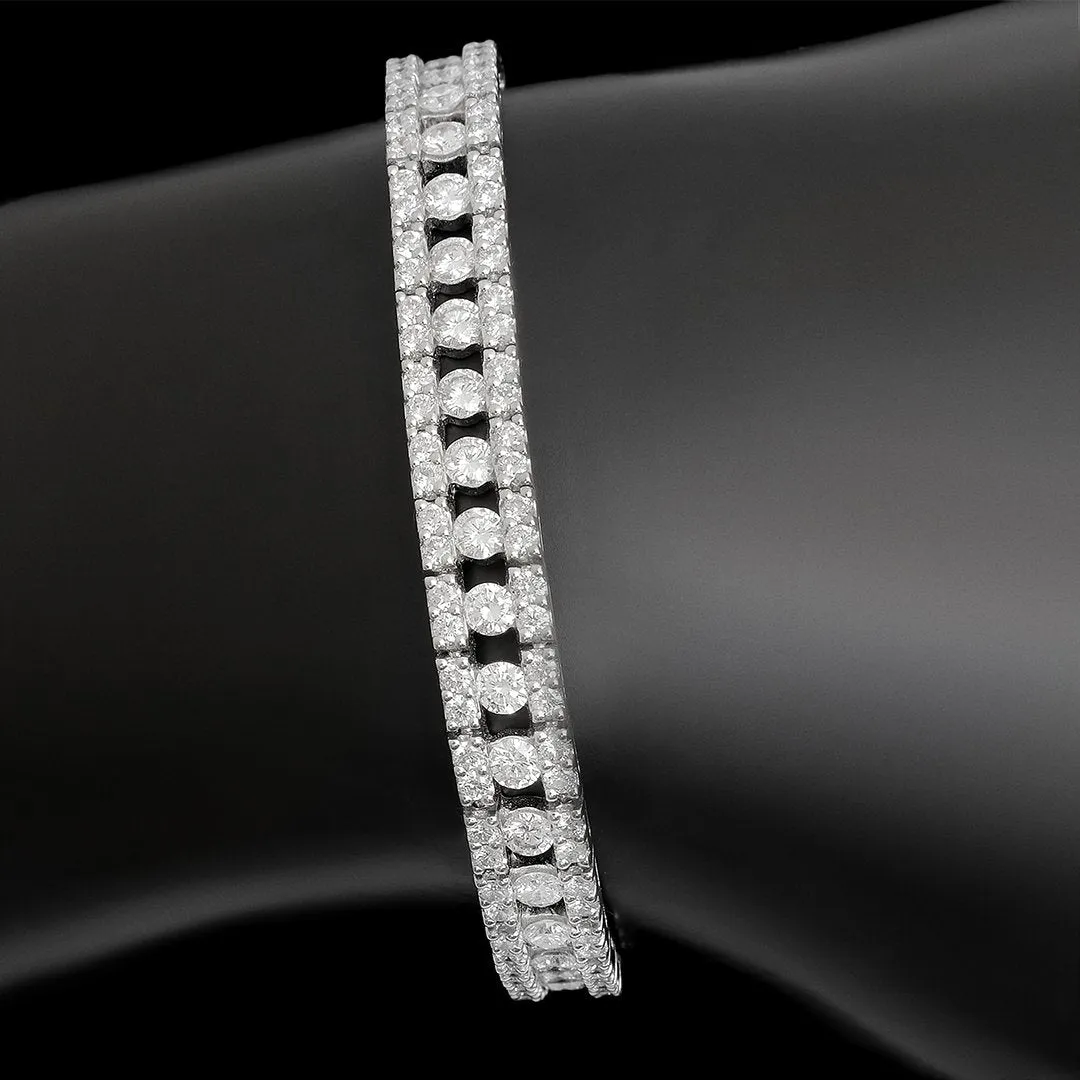 Diamond Tennis Bracelet in 18k White Gold 7 Ctw