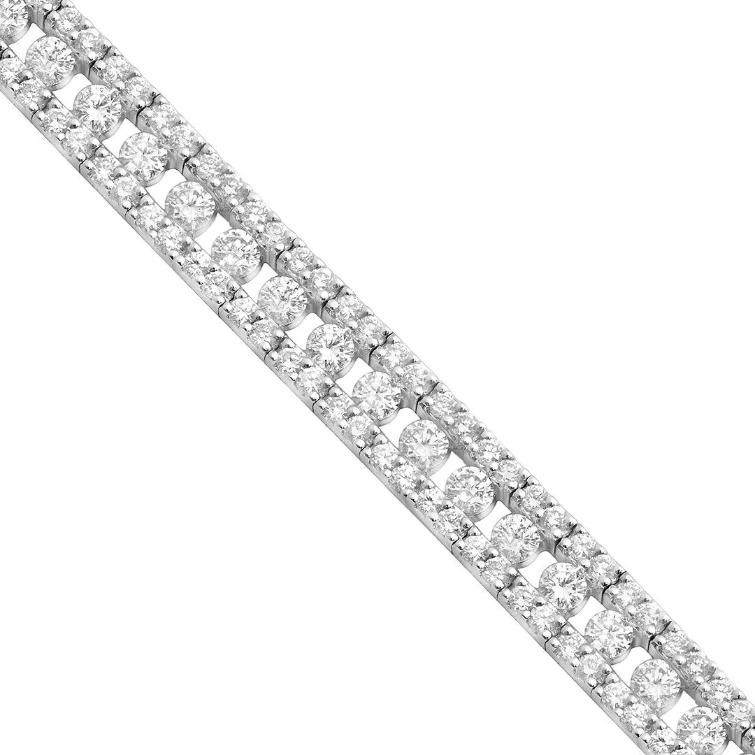 Diamond Tennis Bracelet in 18k White Gold 7 Ctw