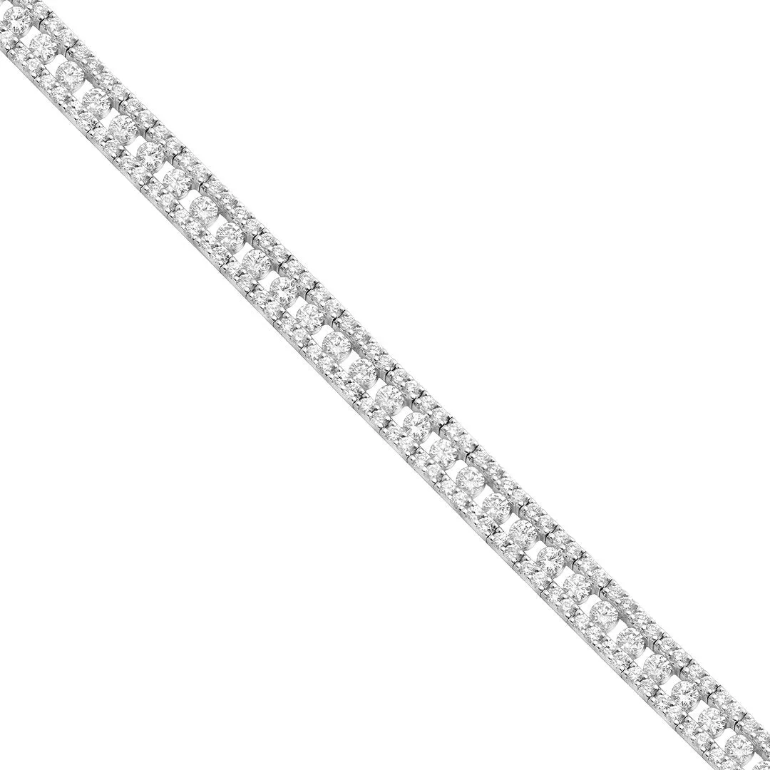 Diamond Tennis Bracelet in 18k White Gold 7 Ctw