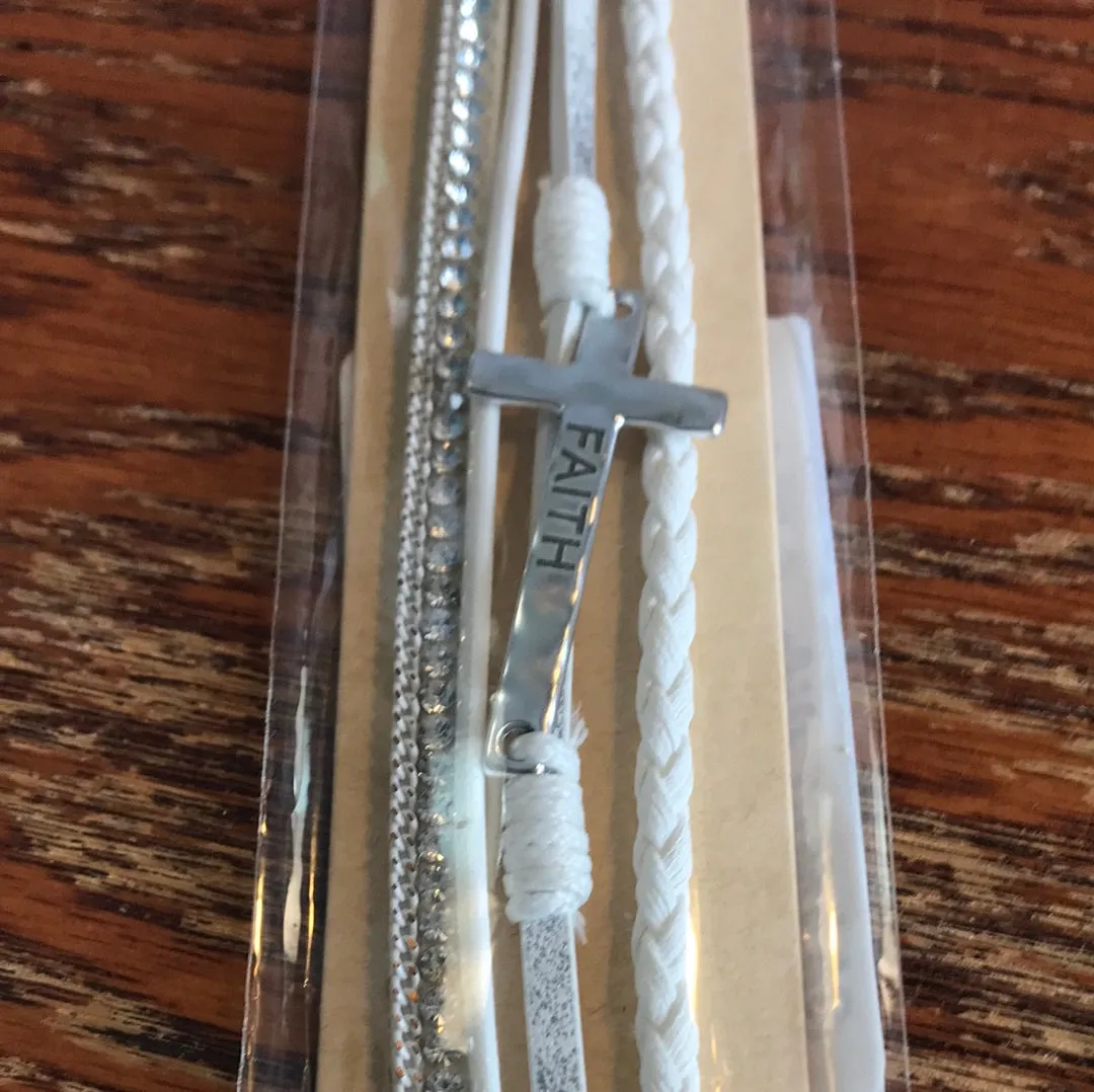 Different Style Bracelets w/Cross Charms