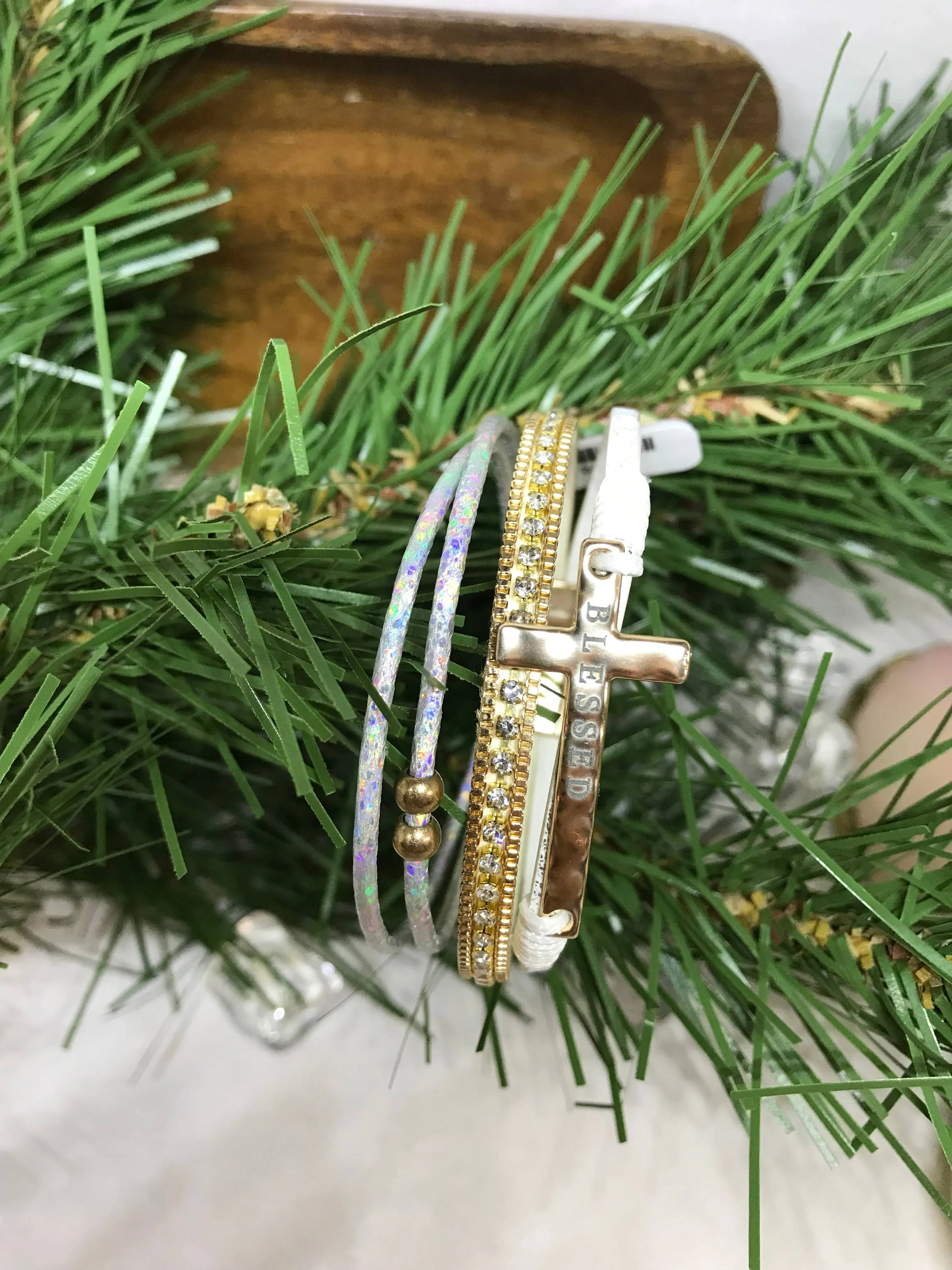 Different Style Bracelets w/Cross Charms