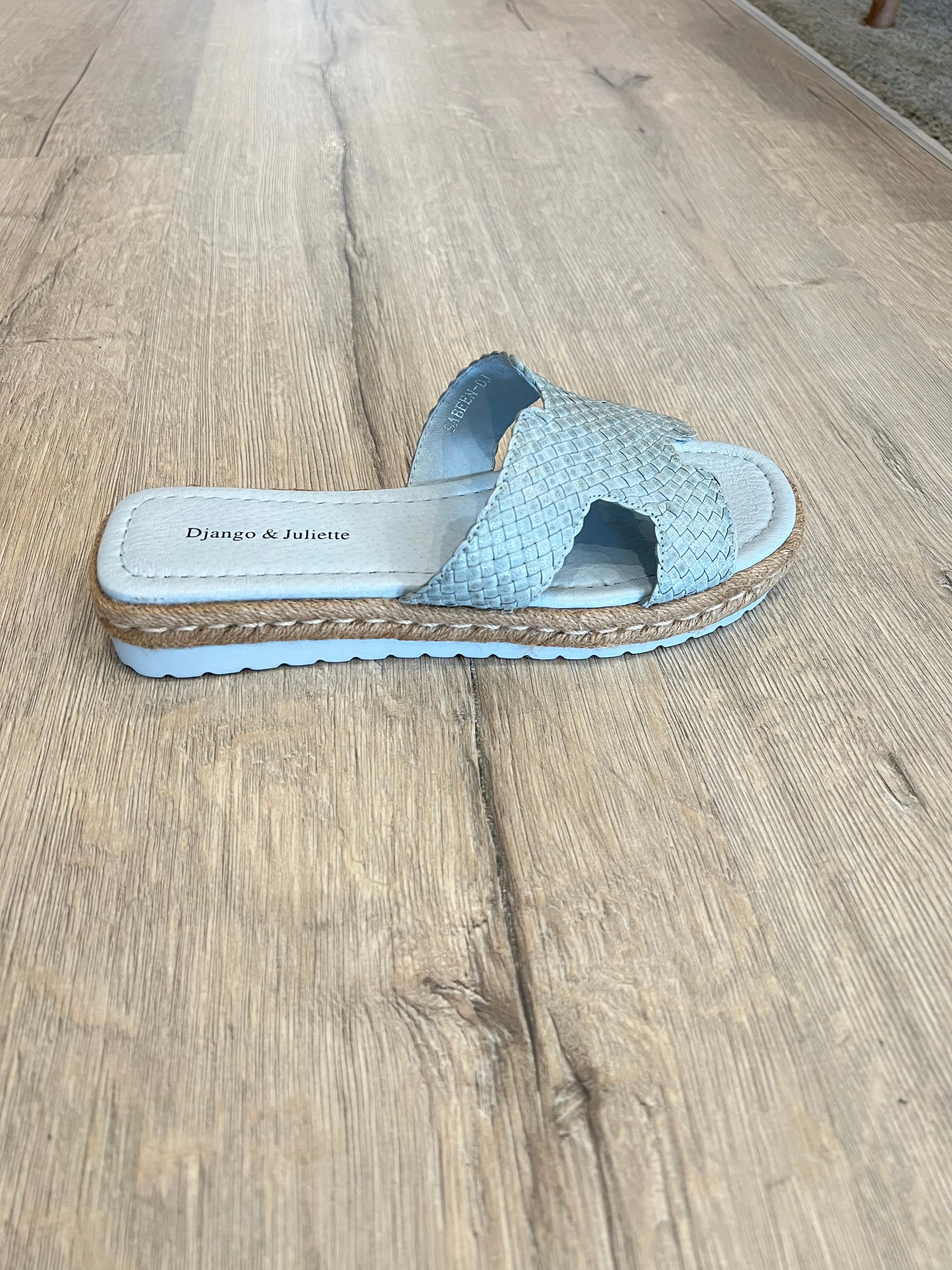 Django & Juliette - Sabeen Leather Weave - Pale Blue