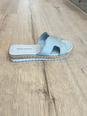 Django & Juliette - Sabeen Leather Weave - Pale Blue