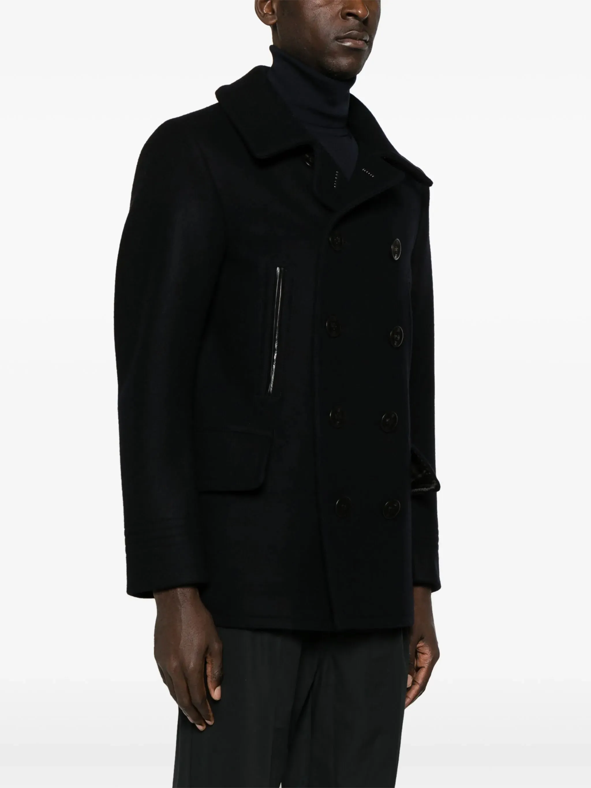 double-breasted Budget-friendly peacoat High-performance Melton