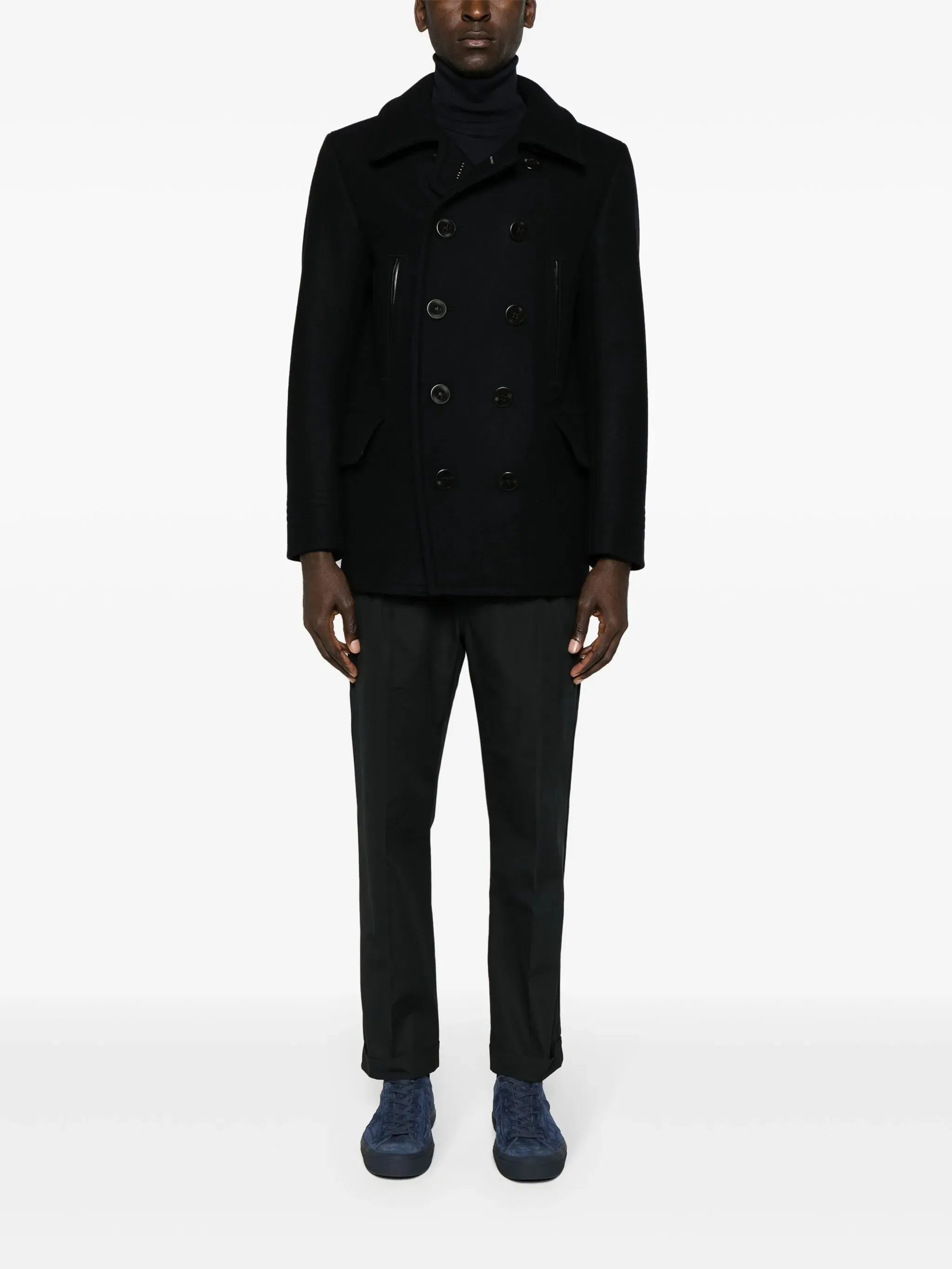 double-breasted Budget-friendly peacoat High-performance Melton
