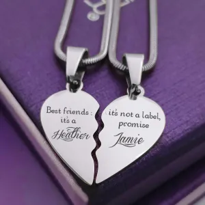 Double Heart Puzzle Necklaces