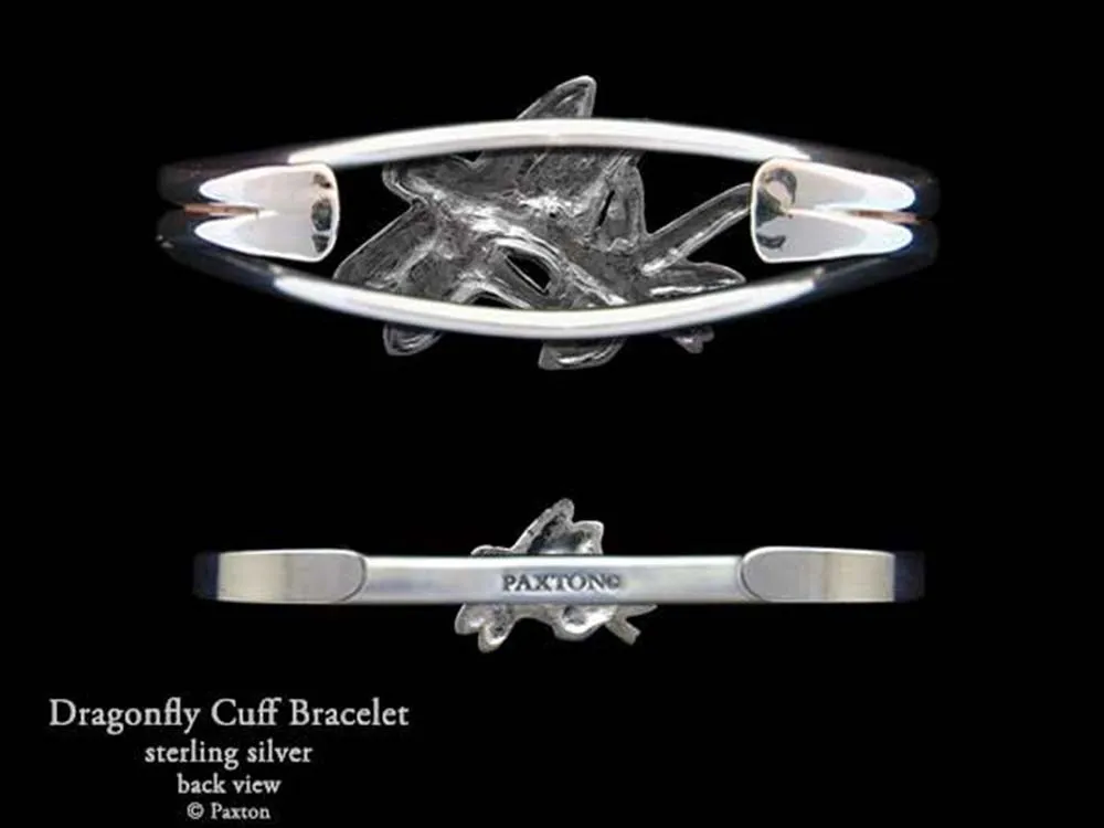 Dragonfly Cuff Bracelet Sterling Silver