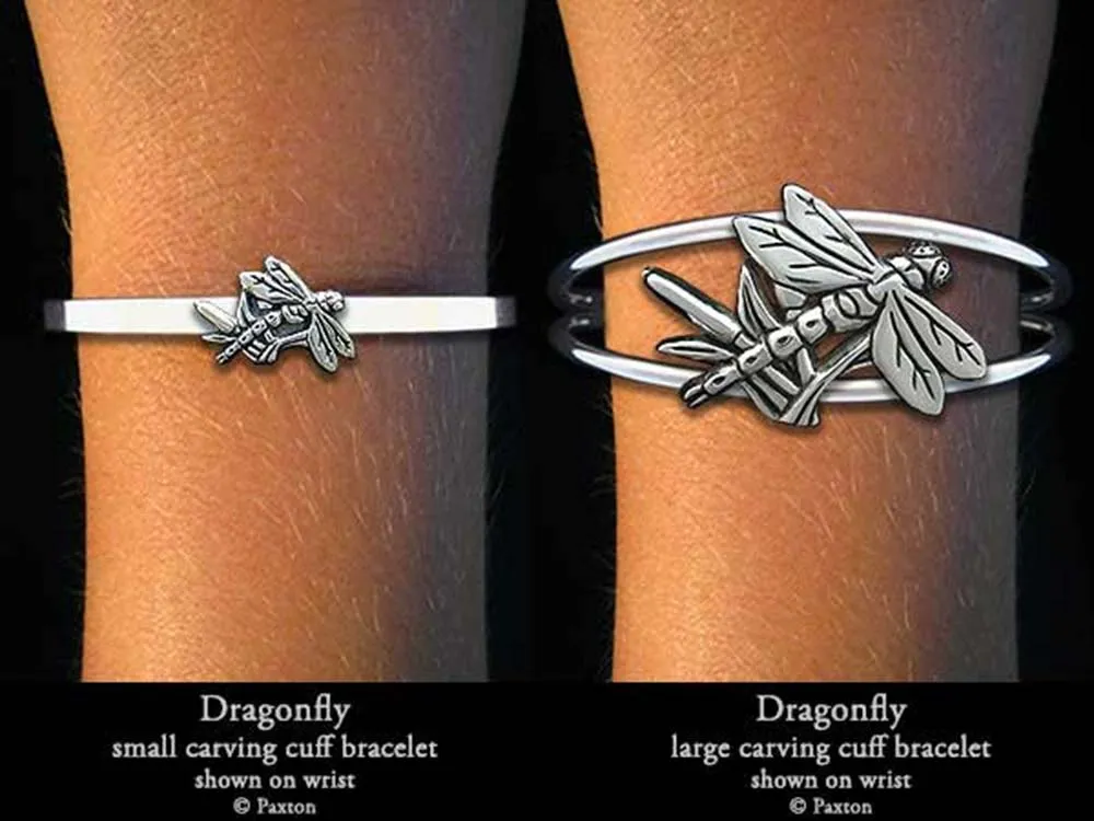 Dragonfly Cuff Bracelet Sterling Silver