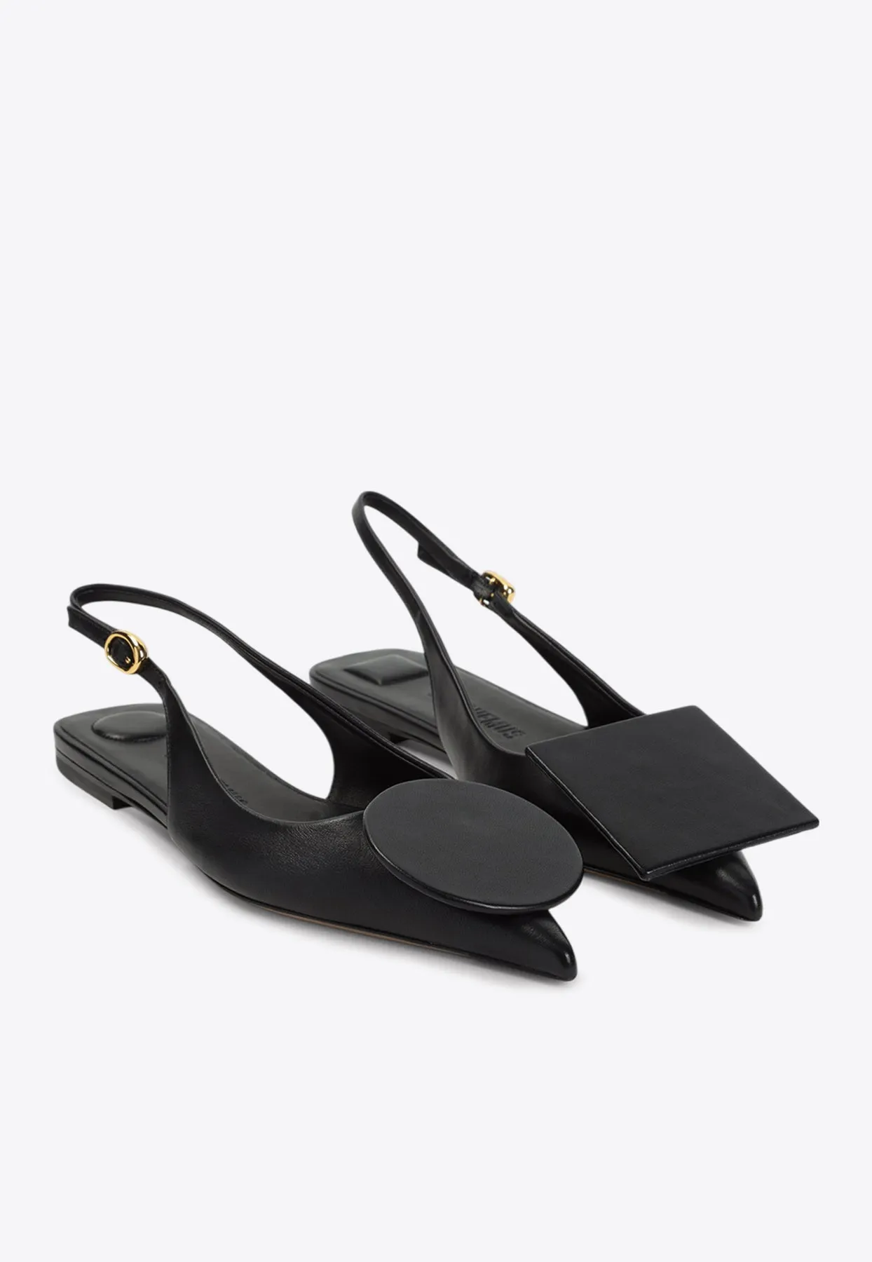 Duelo P Leather Slingback Flats