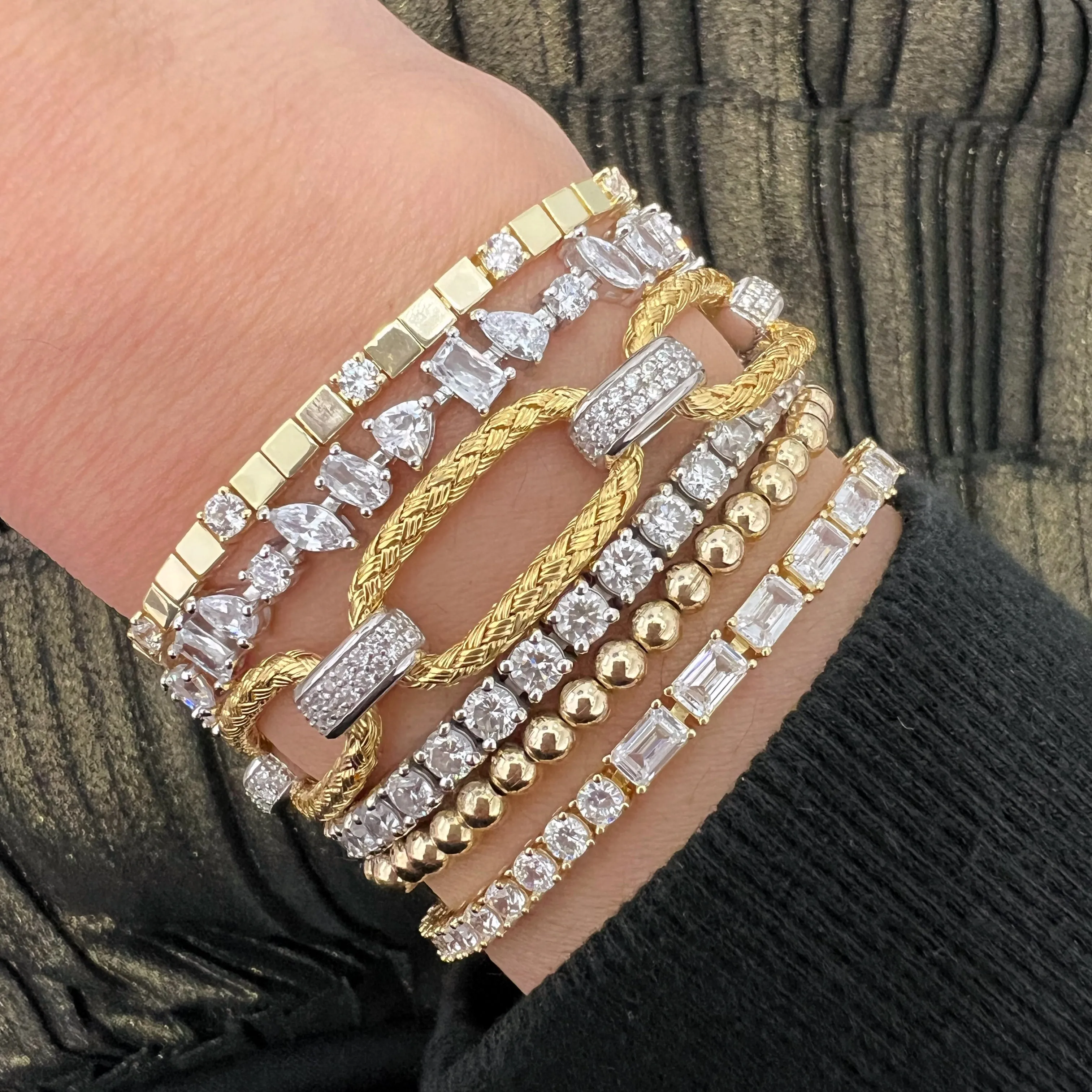 Duo Shape Tennis Bracelet