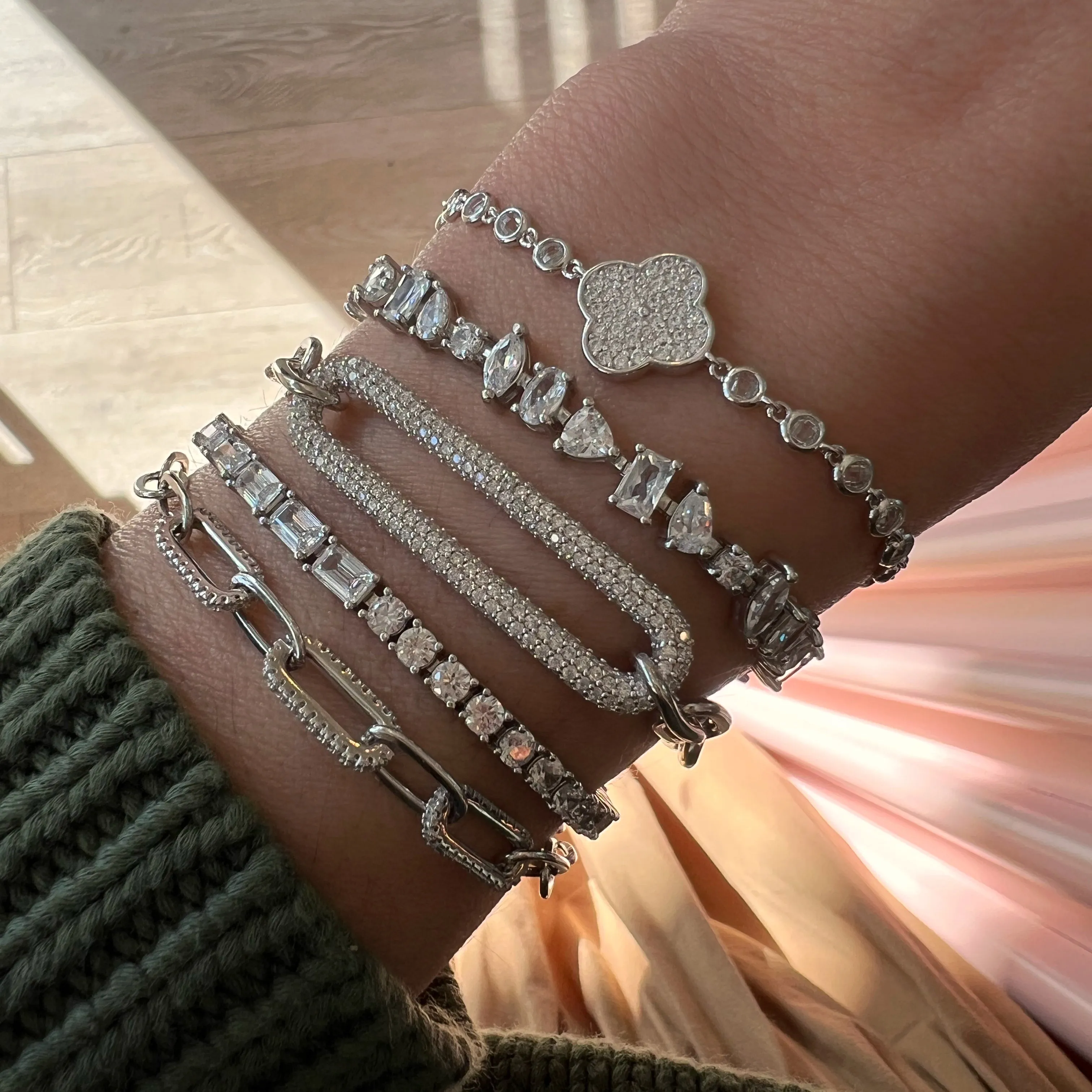 Duo Shape Tennis Bracelet