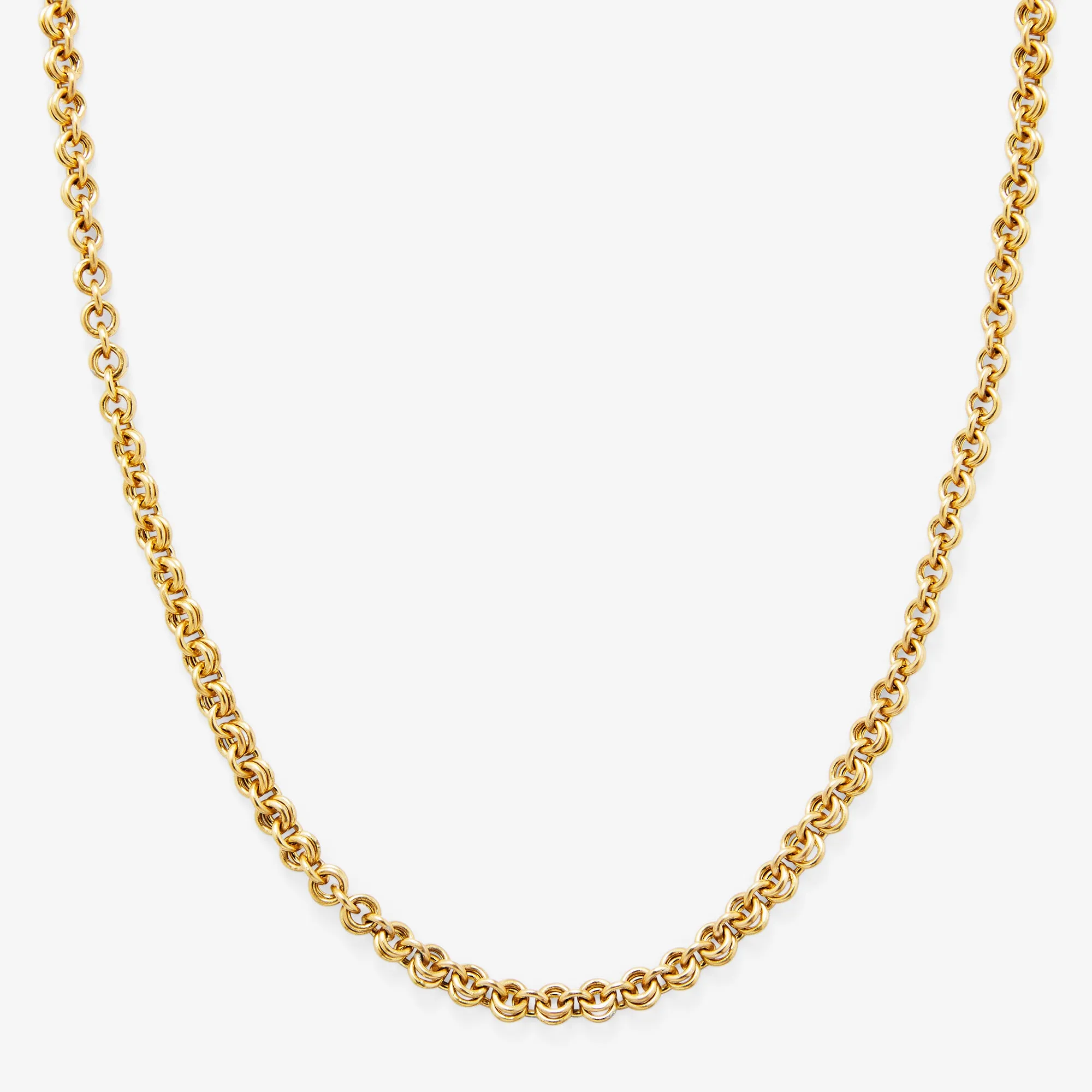 Dyan "Pre Raphaelite" Small Chain Necklace set in 20K Peach Gold