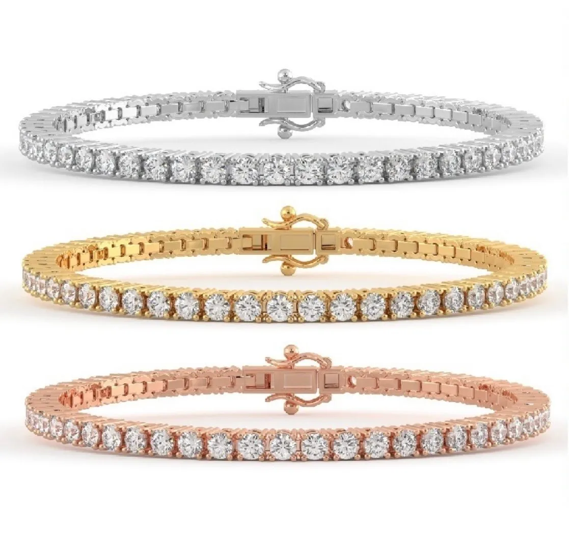 Earth Mined Diamond Tennis Bracelet