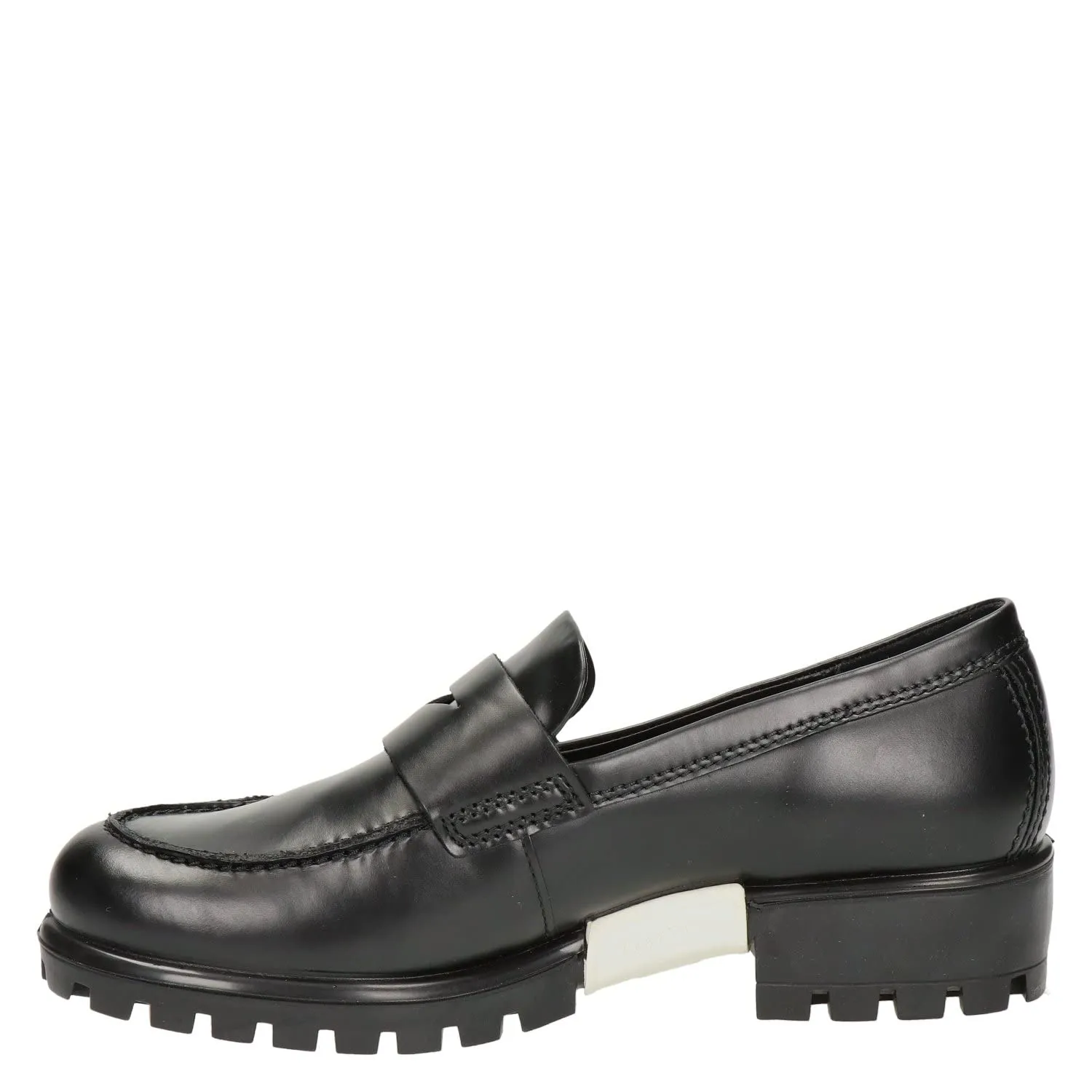 ECCO Women's Modtray Penny Loafer, Black, 9-9.5