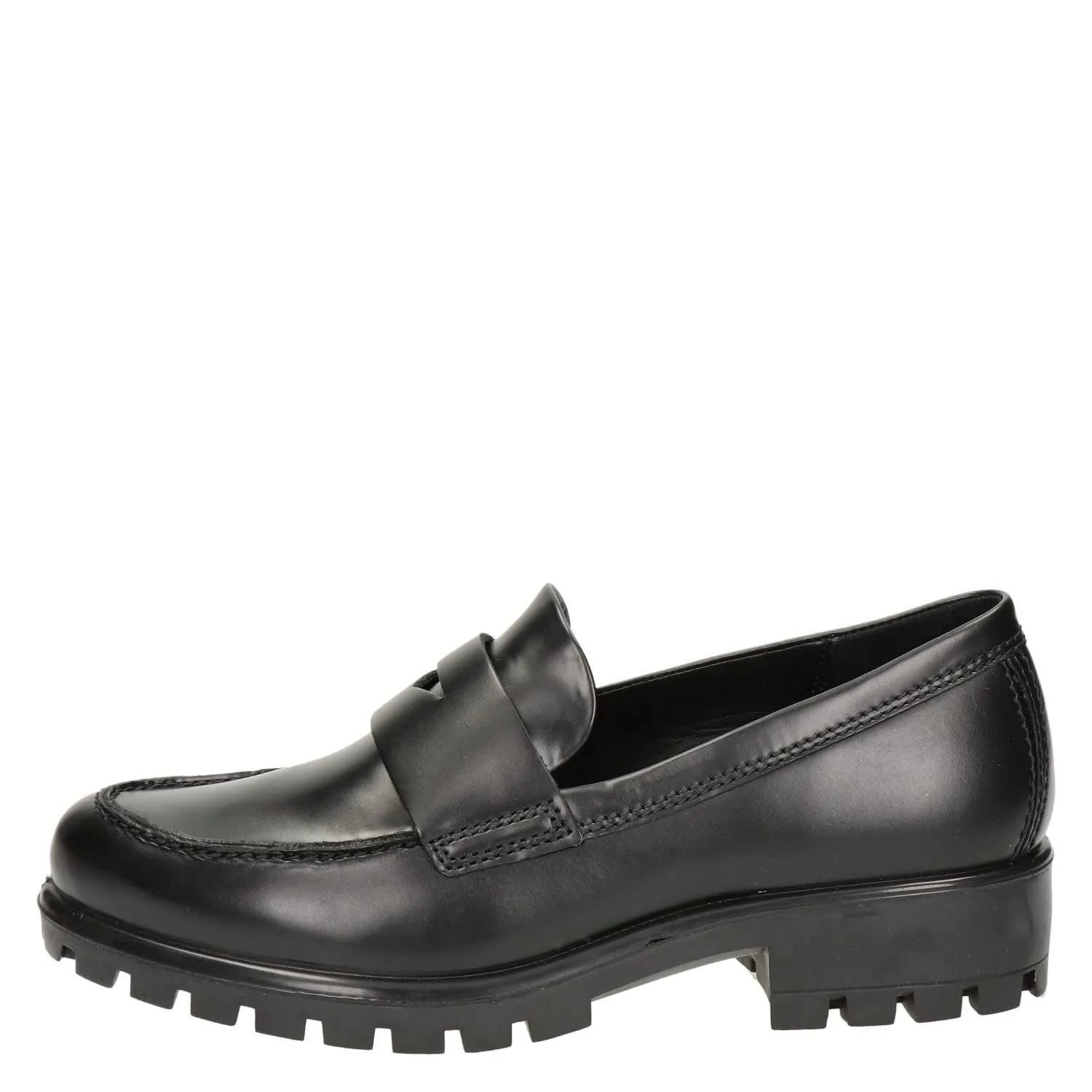 ECCO Women's Modtray Penny Loafer, Black, 9-9.5