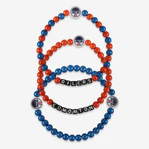 Edmonton Oilers 3 Pack Beaded Friendship Bracelet