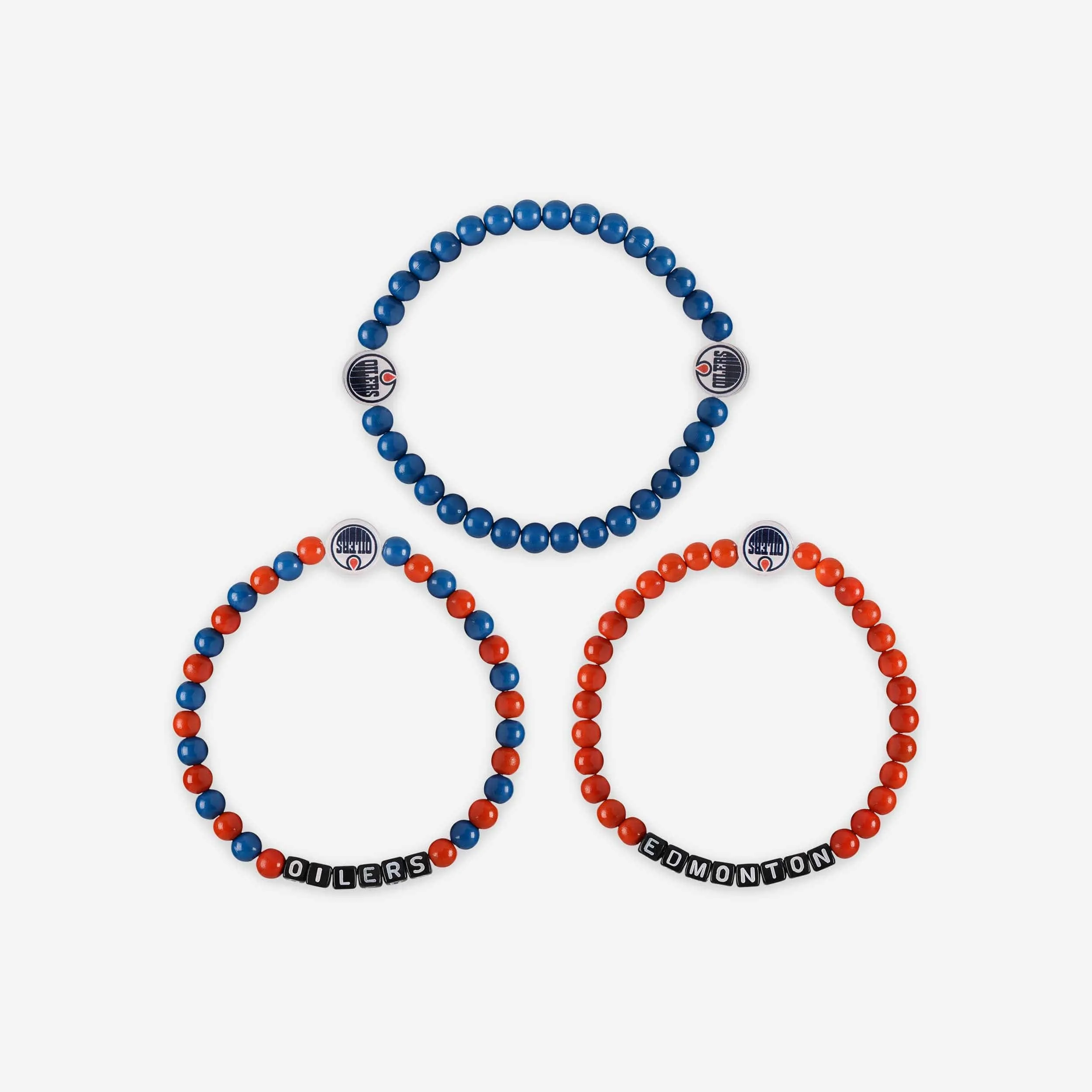 Edmonton Oilers 3 Pack Beaded Friendship Bracelet
