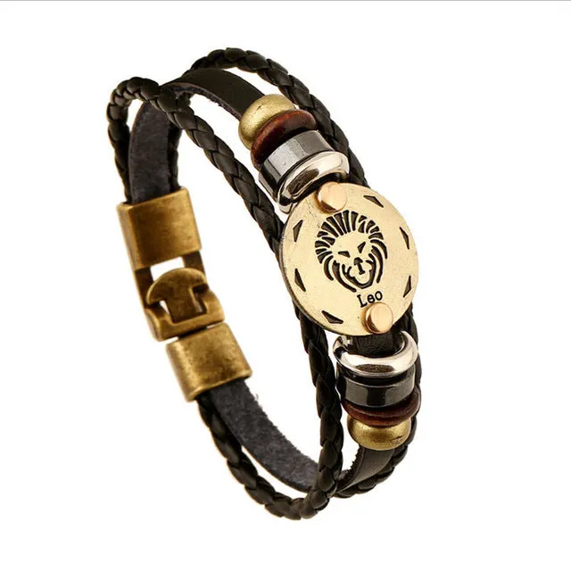 Elegant 12 constellations Charm Bracelet