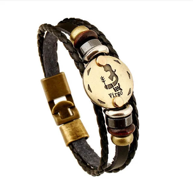 Elegant 12 constellations Charm Bracelet