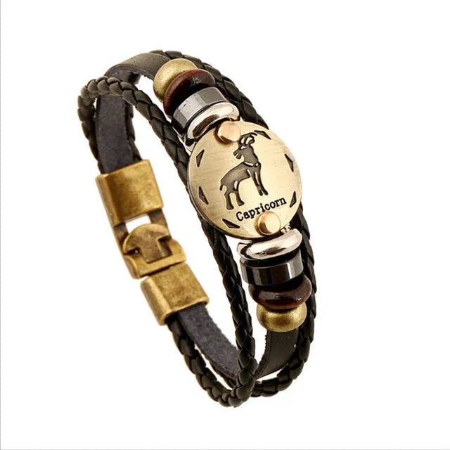 Elegant 12 constellations Charm Bracelet