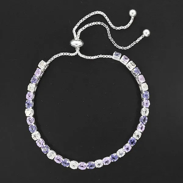 Elegant Pastel Moody Blues Silver Plated Friendship Bracelet