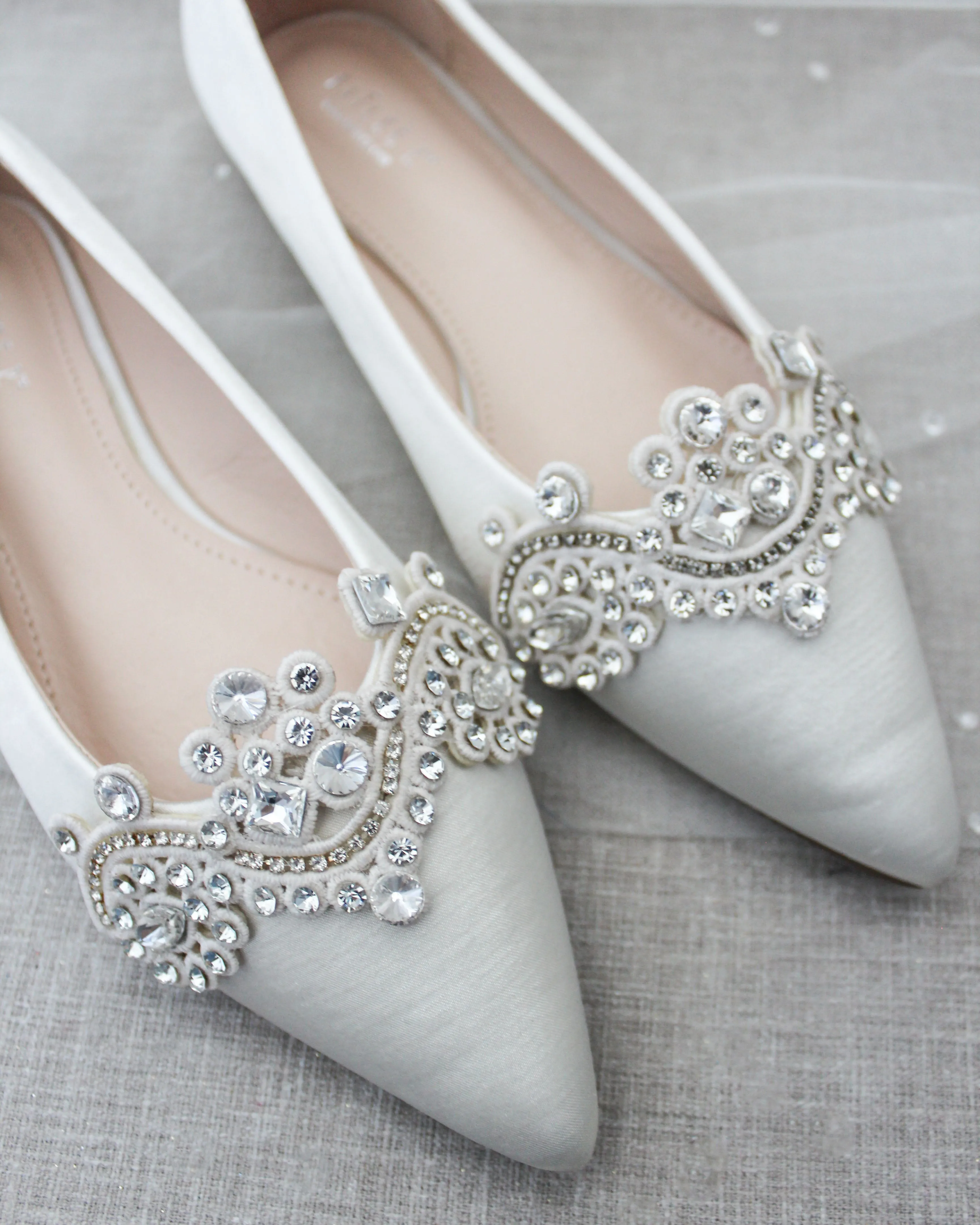 Embellished Rhinestone Wedding Flats