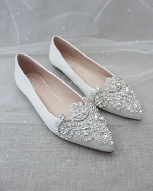 Embellished Rhinestone Wedding Flats