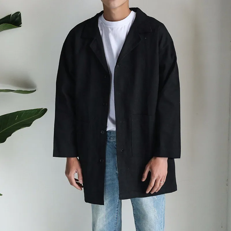 EMBROIDERED LONG WINDBREAKER