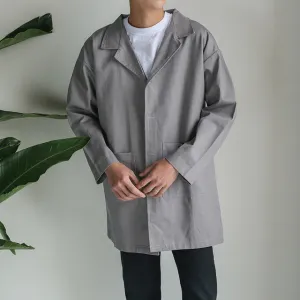 EMBROIDERED LONG WINDBREAKER