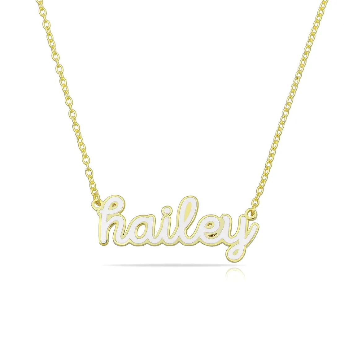 Enamel Color Name Necklace
