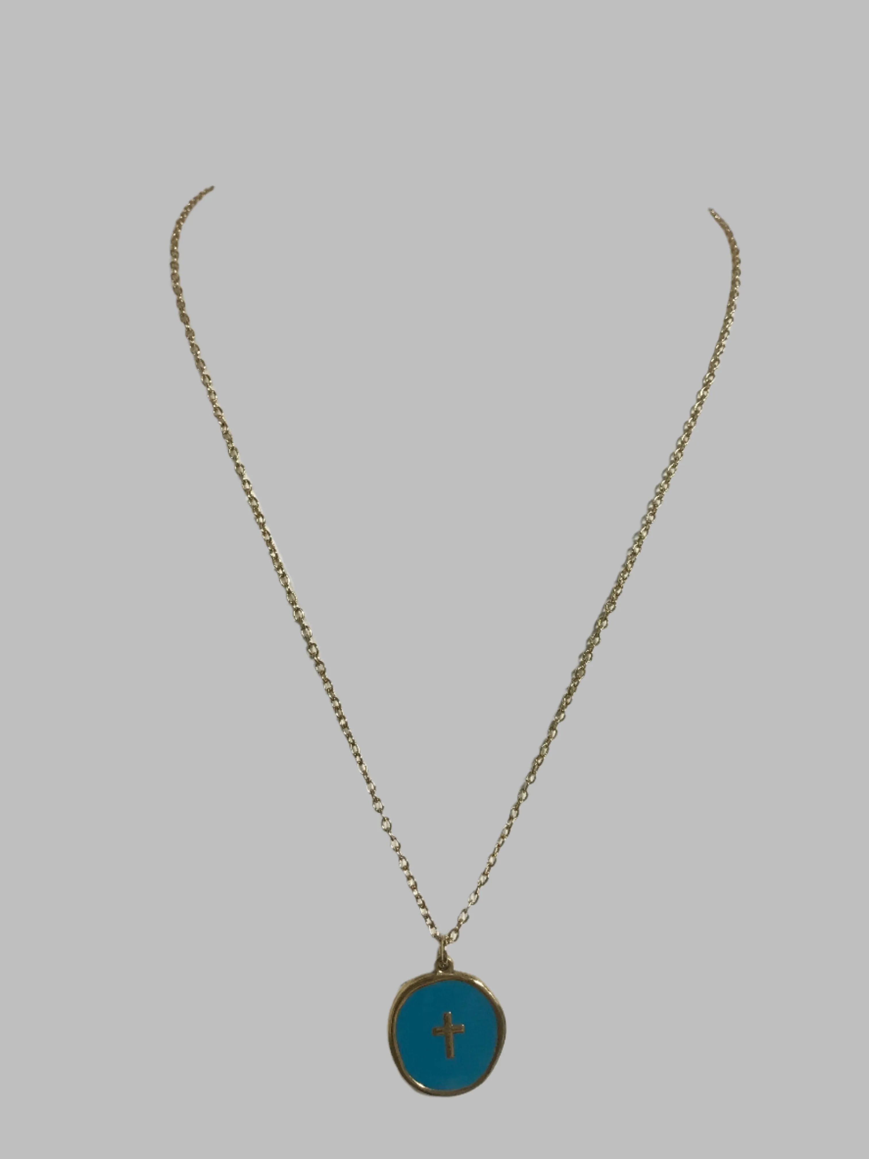 Enamel cross necklaces