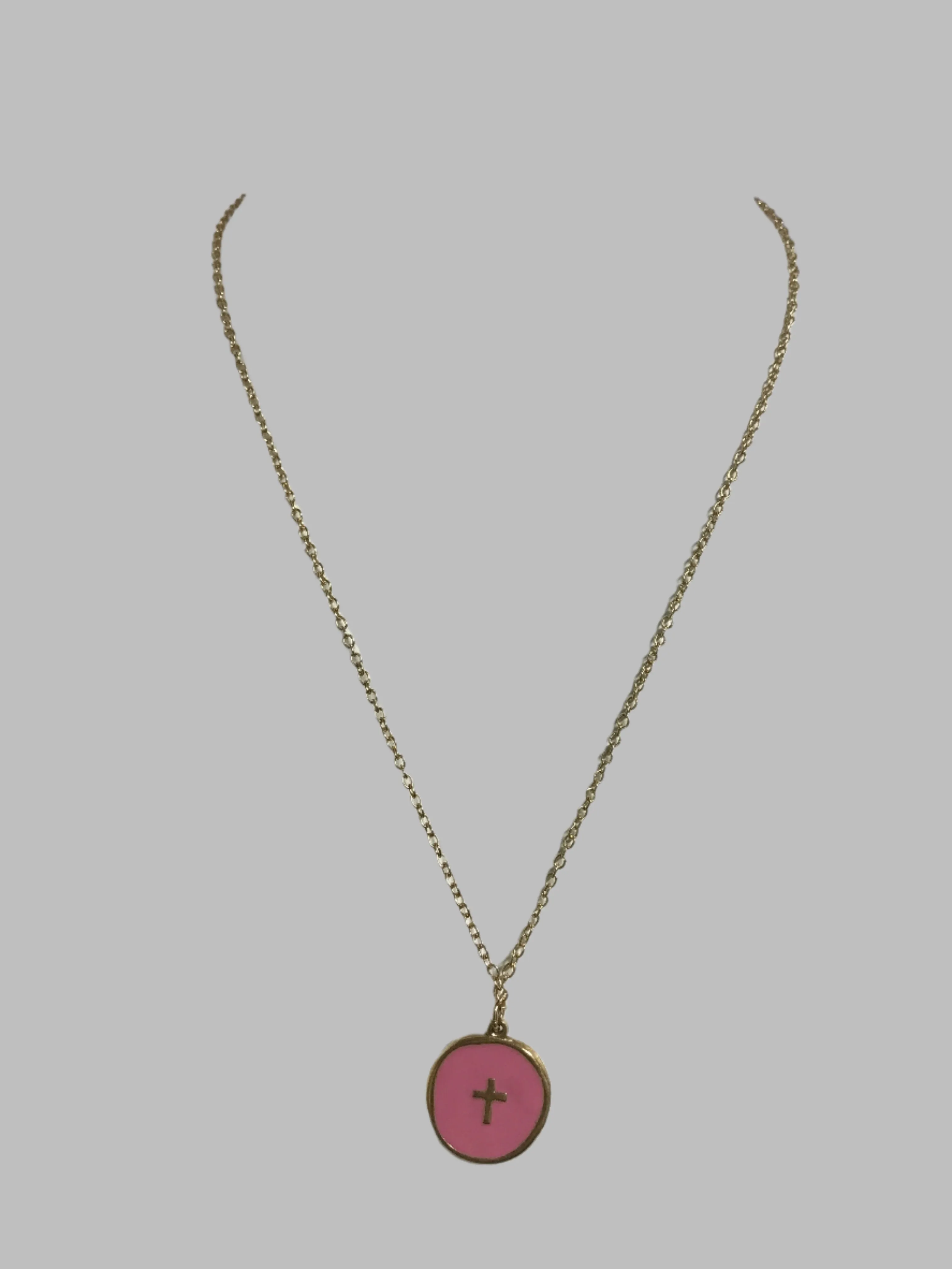 Enamel cross necklaces