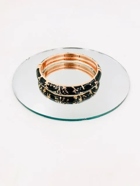 Enameled Floral Bracelets