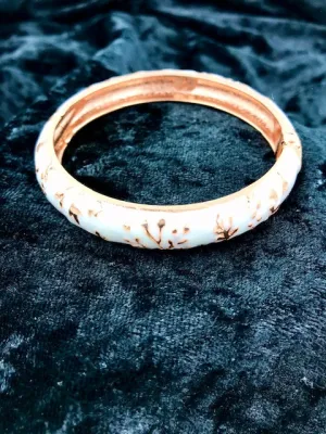 Enameled Floral Bracelets