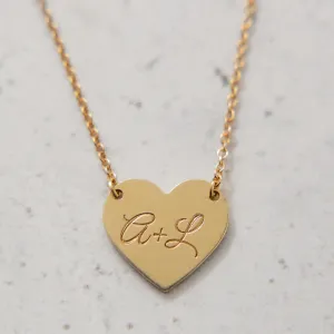 Engravable Heart Necklace