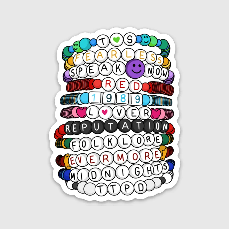 Eras Friendship Bracelets Sticker (w/ New Era!)