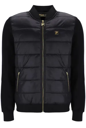Fila Tonkin Puffer Front Body Jacket In Black/Gold