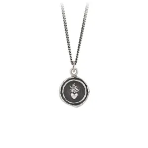 Flaming Heart Talisman Necklace