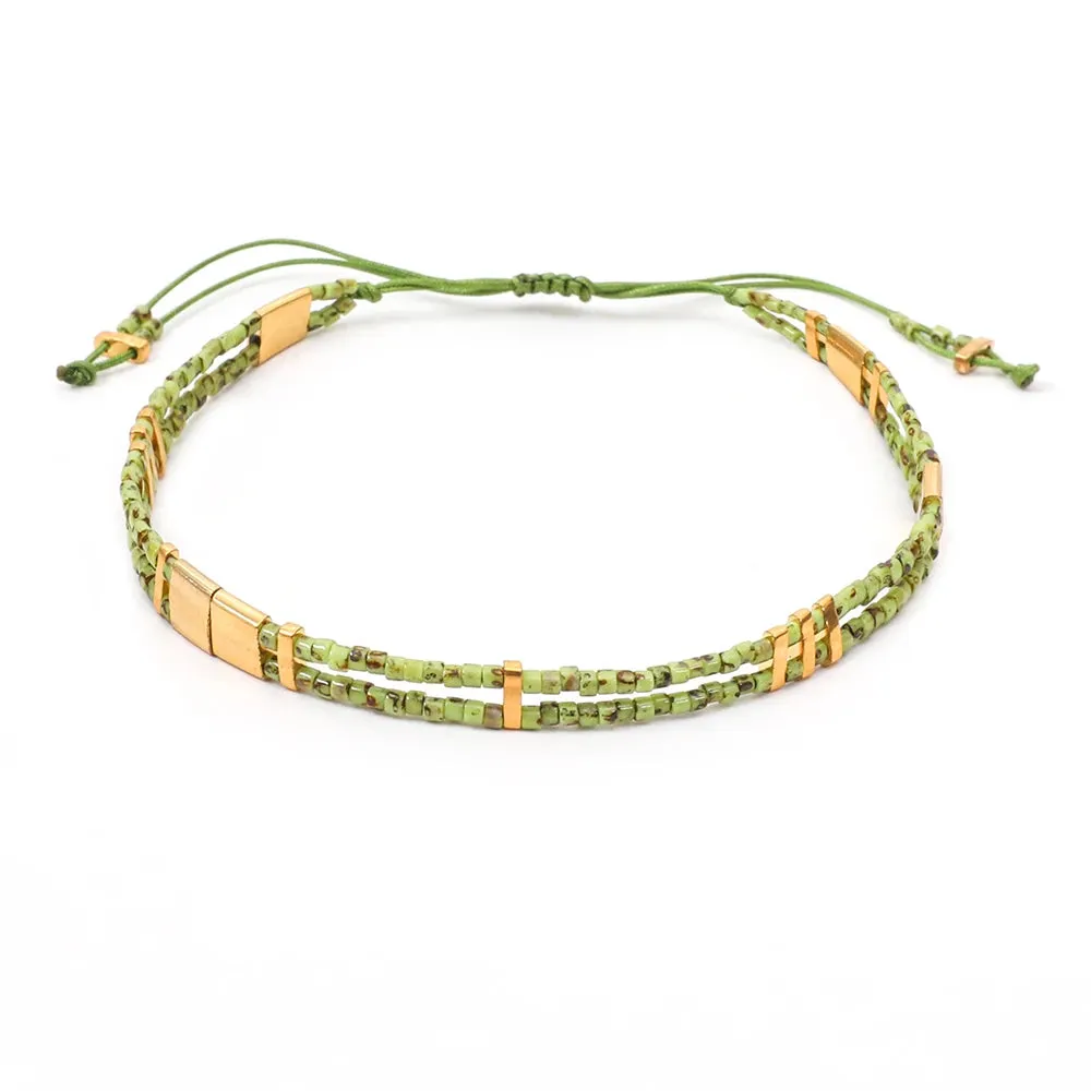 Friendship Tila Bead Bracelets – Adjustable Boho Enamel Miyuki Charm Jewelry for Women